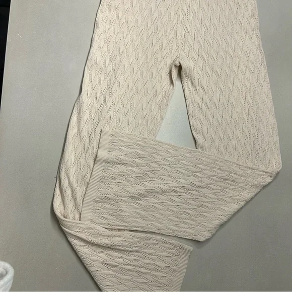 Selected Femme Cream Knit Pants , Size M NWT - Picture 8 of 15